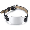 Mens Stainless Steel Adjustable Leather Bracelet