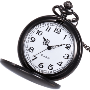Unisex Quartz Bronze Double Sided Pocket Watch
