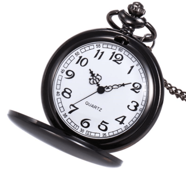 Unisex Quartz Bronze Double Sided Pocket Watch