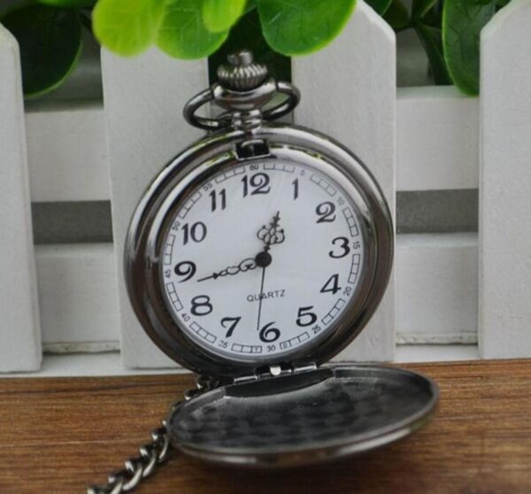 Unisex Quartz Bronze Double Sided Pocket Watch - Image 3