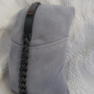 Unisex Black Stainless Steel Chain Blank