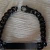 Unisex Black Stainless Steel Chain Blank - Image 3